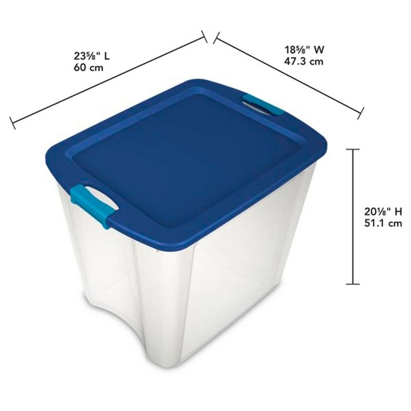 Sterilite 26 Gallon Plastic Latch & Carry Storage Bin Tote Baskets with Comfortable Handles for Household and Office Organization, 6 of 9