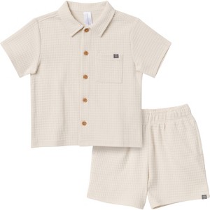 Modern Moments™ by Gerber Toddler Boys' 2-Piece Resort Shirt and Shorts Set - 1 of 4