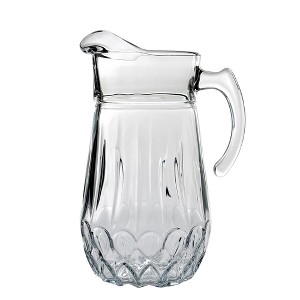 Slickblue Luxury 75 oz Cristalline Glass Pitcher – Neoclassical Intricate Pattern, Perfect for Water, Juice, Cocktails - 1 of 4