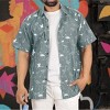 HAPPY BAY Mens Short Sleeve Button Down Funky Hawaiian Shirt Cotton Linen Effect Summer Vacation Casual Beach Funny Shirts for Men - 2 of 4