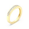 GILDED 1, 1/2, 1/4, 1/10 Carat Total Weight Lab Grown Diamond Stackable Anniversary Band Rings in 14KT Gold Plated Over 925 Sterling Silver, Size 7 - 2 of 4