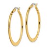 Chisel Stainless Steel Polished Yellow IP-plated Tapered 34mm Diameter Hoop Earrings - 4 of 4