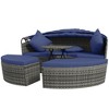 Outsunny 4pc Rattan Patio Furniture Set, Sectional Outdoor Sofa Set with Adjustable Sun Canopy, 2 Chairs, Extending Tea Table, Pillows - 4 of 4