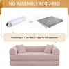Dolonm Foldable Convertible Sofa Bed, Boneless Compression Mattress, Corduroy Sofa with Fixed Frame, Used for Living Room, Bedroom, and Office,Pink - 3 of 4