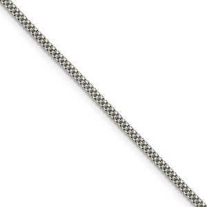 Black Bow Jewelry 2mm, Sterling Silver Fancy Round Box Chain Necklace - 1 of 4