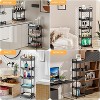 5 Tier Rolling Utility Cart with Drawer, Utility Cart Made of Multifunctional Storage Organizer Tool for Kitchen, Bathroom, Living Room, Office - 2 of 4
