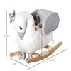 TopComfy Baby Bouncer and Rocker Toddler Kid Chair Plush Swan Rocking Toy for Playroom Living Room, White, 23.6"*13"*23.2" - 3 of 4