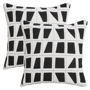 REGALWOVEN Geometric Soft Plush Modern Decorative Throw Pillows Cases 2 Pcs - 1 of 4