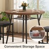 34' Round Dining Table Set with 34.5"H Dining Chair for 4 Person - 2 of 4