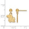 Black Bow Jewelry 14k Yellow Gold Kansas Jayhawks NCAA Dangle Earrings - 2 of 3