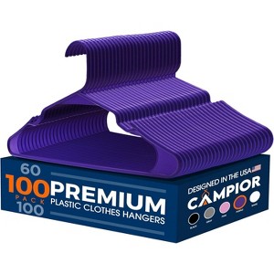 Plastic Hanger,Pack of 100 Colour:Purple - 1 of 4