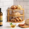 Attop Cabinet Organizer Shelf - Bamboo Corner Rack for Kitchen Cabinet Space Saver Pantry and Bathroom Storage - 2 of 4
