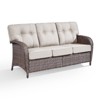 Belord 75" Outdoor Sofa PE Wicker Patio Couch, Patio Furniture Sofa Couch with Deep Seat and Olefin Cushion Cover for Porch Balcony Deck - 4 of 4