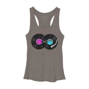 Women's Design By Humans Nonstop Music By clingcling Racerback Tank Top - 1 of 3