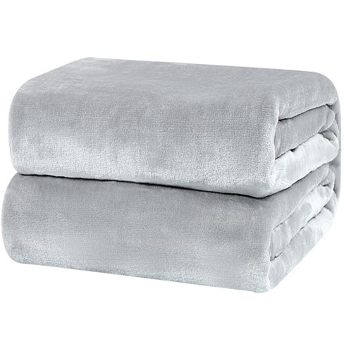 Piccocasa 350 Gsm Sofa Fleece Throw Soft Microfiber Blanket Gray Throw ...