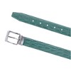 CTM Leather Matte Reversible Croc Print Clamp on Buckle Belt - 3 of 4