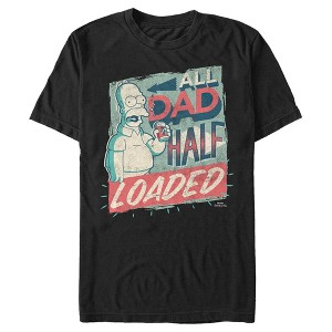 Men's The Simpsons Father's Day Homer Simpson All Dad Half Loaded T-Shirt - 1 of 4