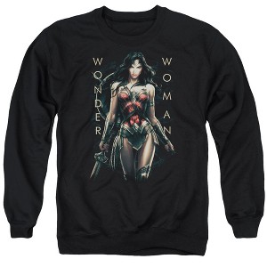Wonder Woman Movie Armed And Dangerous Adult Crewneck Sweatshirt - 1 of 4