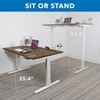 Mount-It! Dual Motor Electric Standing Desk with 55" Tabletop, Oak & White - 4 of 4