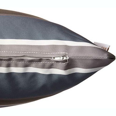 Stripe Patterned Weather Resistant Outdoor Throw Pillows Set