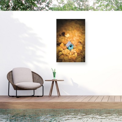 Philippe Sainte Laudy Birdhouse on Yellow Carpet Outdoor Canvas Art