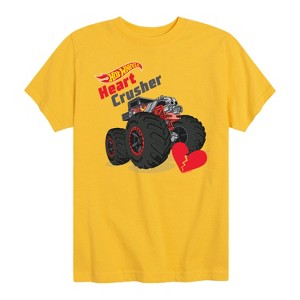 Boys' - Hot Wheels - Valentine's Heart Crusher Short Sleeve Graphic T-Shirt - 1 of 4