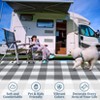 Waterproof Outdoor Rug, Reversible Plastic Straw Patio Mat, Portable Plaid Carpet for Camping, Porch, Deck, Backyard - 4 of 4