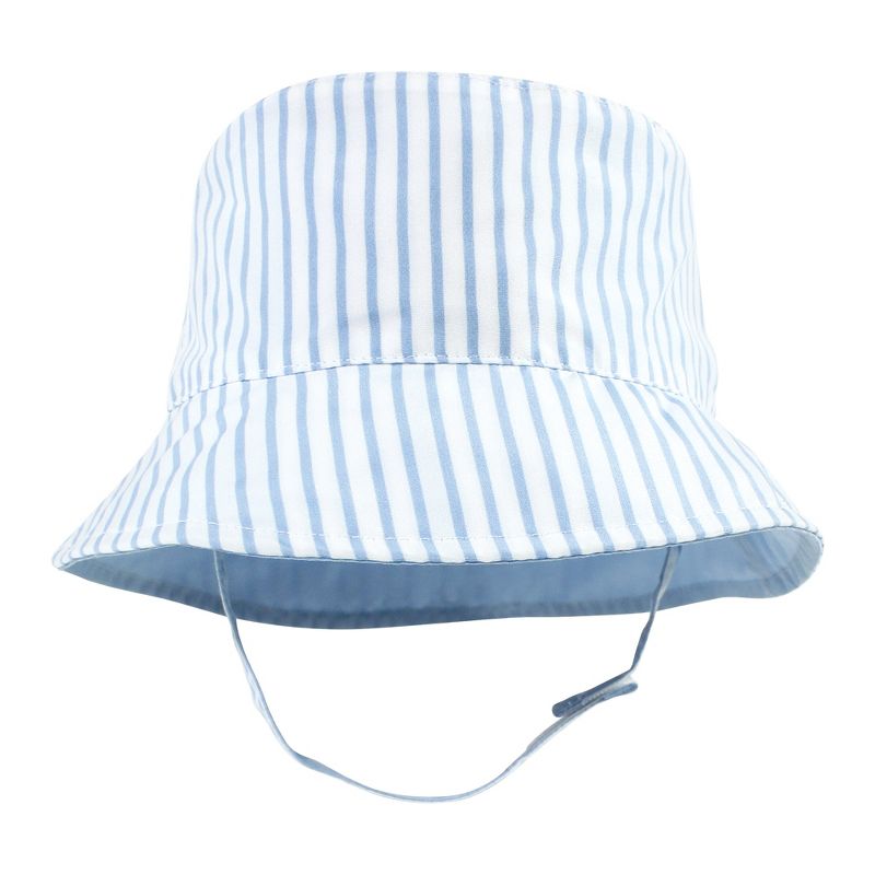 Hudson Baby Infant Girl Sun Protection Hat, Lemon Stripe, 5 of 8