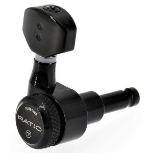 Graph Tech 7-String Ratio 4+3 Electric Locking Tuning Machine Heads Black 7 String - 1 of 1