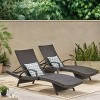 Set of 2 PE Wicker Outdoor Chaise Lounges with Armrests and Adjustable Back,Foldable Poolside Recliner Chairs-Cuddlewood - 3 of 4