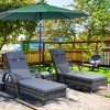 Resenkos Chaise Lounge Chair Set, Outdoor Sectional Furniture, PE Rattan, Gray - 3 of 4