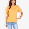 Anna-Kaci Women's Short Sleeve Waffle Knit Top with Chest Pocket - 2 of 4