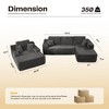 XIZZI Modular Sectional Sofa Couch, L/U-Shape Upholstered Couch, Modern Minimalist Couches for Living Room, Free Combination Deep Seat Corner Couch - 3 of 4