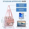 Luupatchy Clear Tote Bag - 12x12x6, Durable PVC with Organized Pockets, Versatile for Events, Beach & Shopping, Pink - 2 of 4