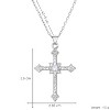 Silver Alloy Cross Pendant Modern Unisex Necklace - 3 of 4