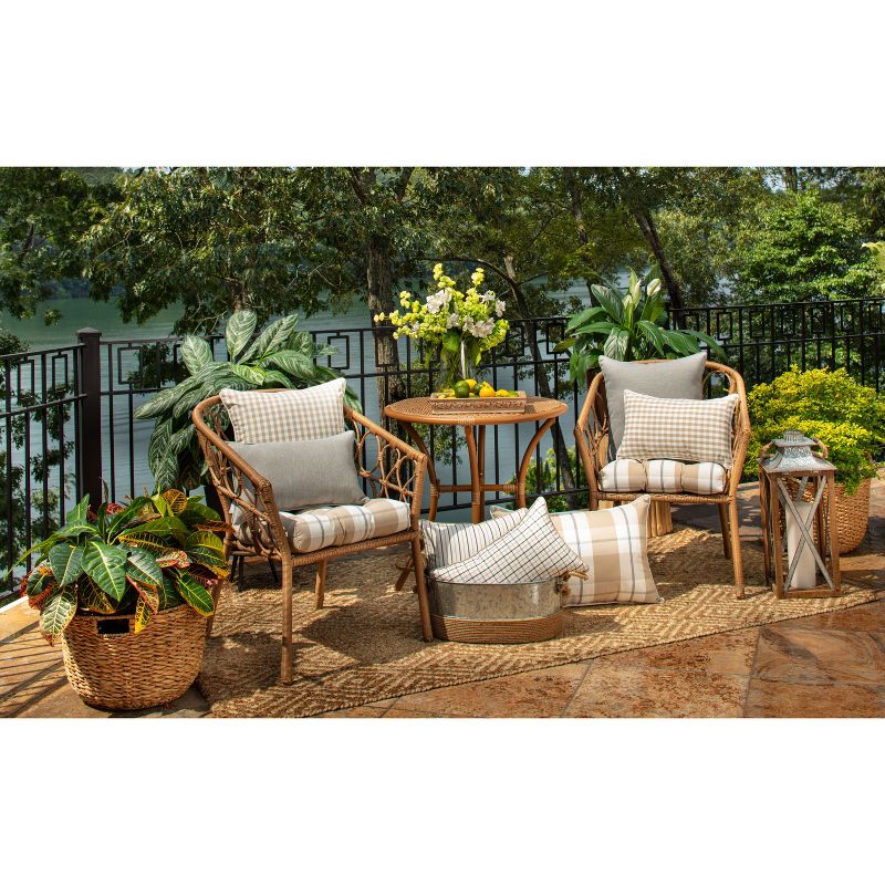 2pc Outdoor/Indoor Rectangular Throw Pillow Set Tory Bisque Off-White - Pillow Perfect, 5 of 7