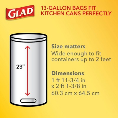 Glad ForceFlex Drawstring Trash Bags - Pinesol - 13 Gallon - 50ct