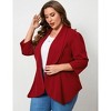 Women's Plus Size Cardigan 3/4 Sleeve Open Front Blazer for Women - 3 of 4