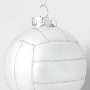 Glass Volleyball Christmas Tree Ornament White/Silver - Wondershop™ - image 3 of 3