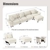 Captiva Designs Cloud Modular Sectional Sofa, 157.5" L-Shaped Couch with Movable Ottoman, 5-Seater - 2 of 4