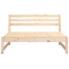 vidaXL 2 Pcs Patio Middle Sofas - Outdoor Seating Couch Garden Furniture - Solid Pine Wood - 47.2"x33.1"x27.6" - Modular Design - Natural Brown - 4 of 4