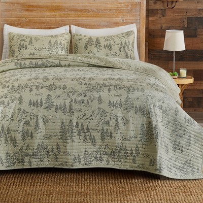 Reversible Lodge-Themed Quilt Set with Shams - Great Bay Home