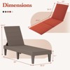 Tangkula 2PCS Patio Lounge Chair Recliner Chair w/ 3-Position Adjustable Backrest & Cushion Brown & Orange - 4 of 4