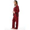 #FollowMe Printed Flannel Button-Front PJ Pant Set  Classic, Cozy Sleepwear - 2 of 3