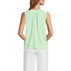 Lands' End Women's Linen Blend Notch Neck Swing Tank Top - 2 of 4
