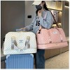 MaseiKar Three-dimensional Diamond Patterned Small Square Tote, Crossbody bag with Dry Wet Separation & Double-sided Pockets, - 2 of 4