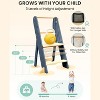 GROWNSY Foldable Toddler Tower, Toddler Kitchen Stool Helper, Folding Step Stool with 3 Adjustable Height, Ages 18 Months to 6 Years (Blue Gray) - 4 of 4