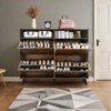 Shoe Storage Cabinet, Farmhouse Shoe Organizer with 4 Flip Drawers and Open Storage, Freestanding Narrow Shoe Rack Cabinet for Entryway, Hallway - 3 of 4