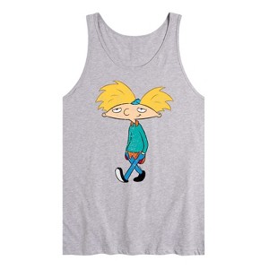 Men's - Hey Arnold! - Distressed Arnold Graphic Tank Top - 1 of 2
