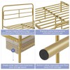 Yaheetech Modern Metal Platform Bed with Geometric Patterned Headboard - 4 of 4